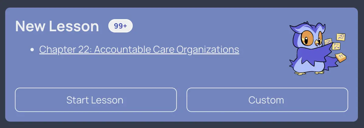 screenshot of the Custom button on the notecards dashboard