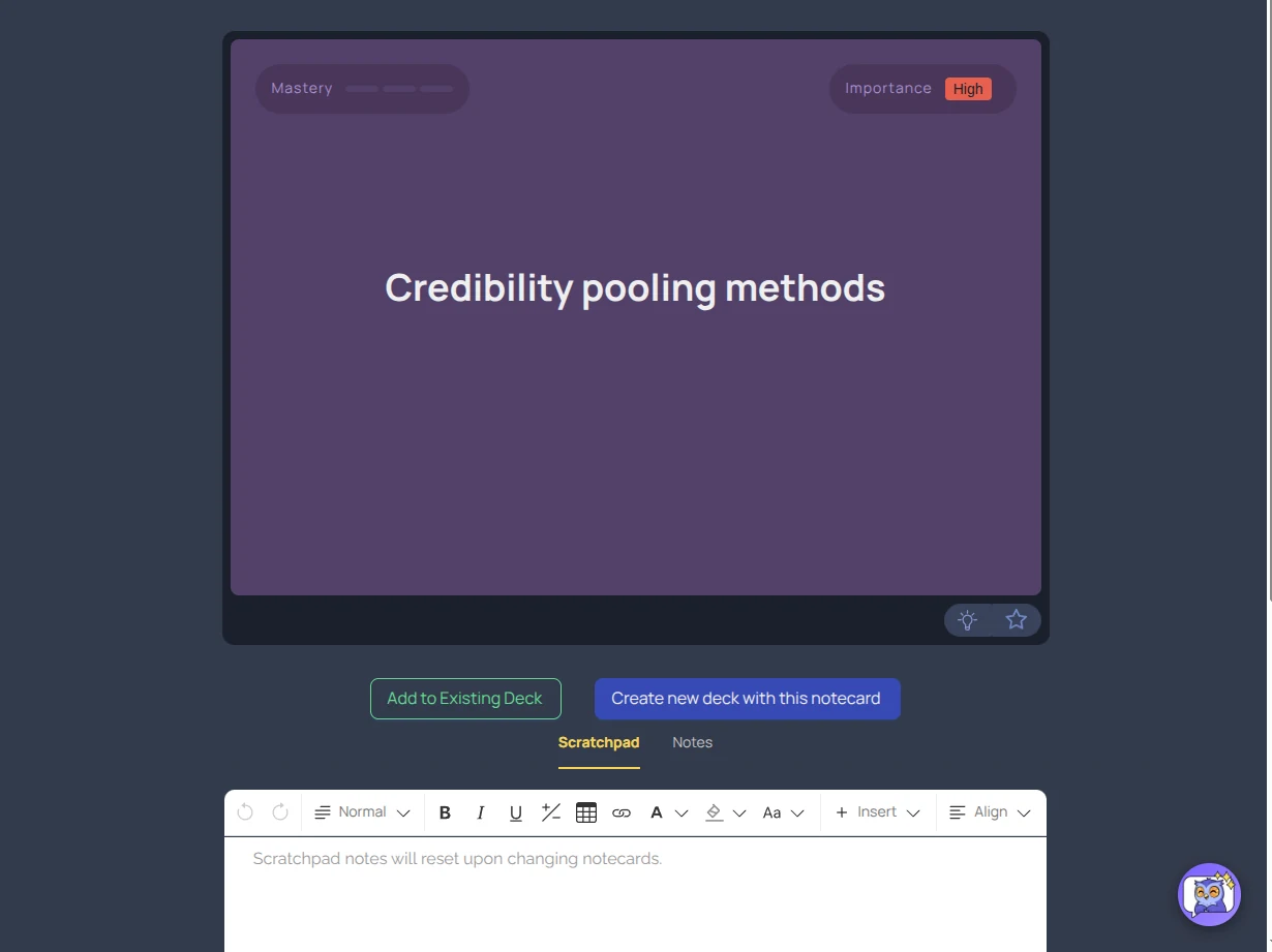 screenshot of a notecard page with the Eupheus chat button in the bottom-right corner